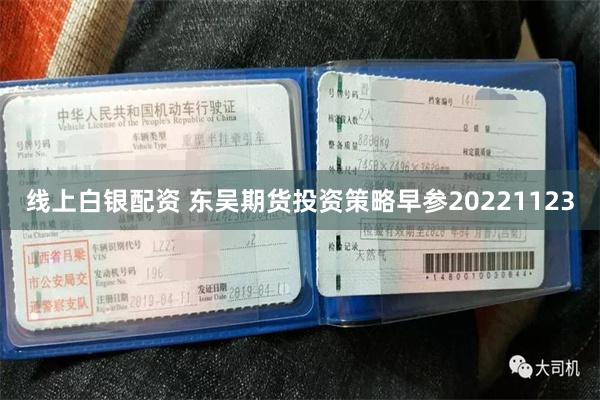 线上白银配资 东吴期货投资策略早参20221123