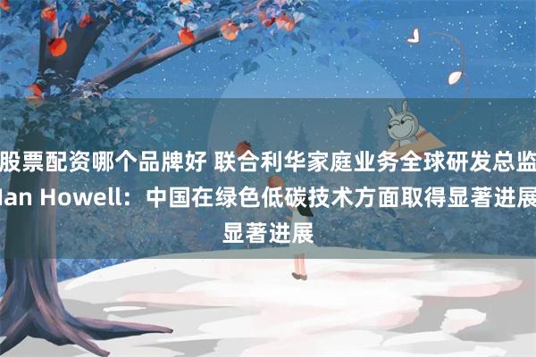 股票配资哪个品牌好 联合利华家庭业务全球研发总监Ian Howell：中国在绿色低碳技术方面取得显著进展